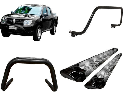Kit Quebra Mato+estribo Pers/brilh+santo Antonio Oroch Preto