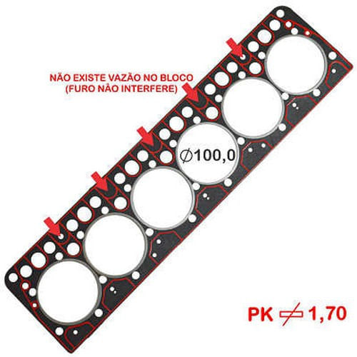JUNTA DO CABECOTE - MERCEDES OM366A 100MM
