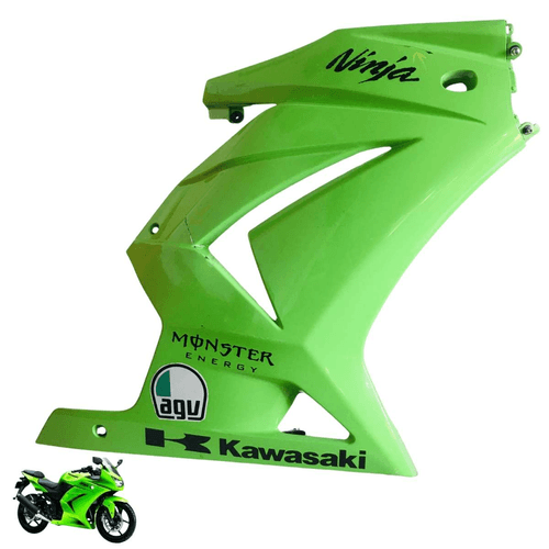 Carenagem Lateral Ld Kawasaki Ninja 250r Original Avaria