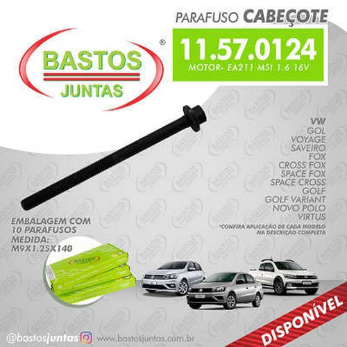 PARAFUSO DE CABECOTE - VW GOL VOYAGE SAVEIRO FOX 1.6 16V MSI | AUDI 1.4 16V TSI