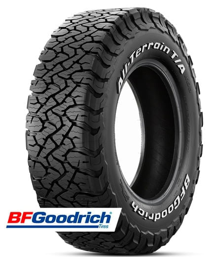 Pneu BFGoodrich aro 17 - 265/65R17 - All Terrain T/A KO3 - LRD - RWL - GO - 116/113S - Letra Branca