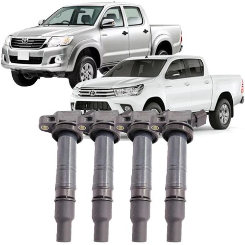 Kit 4 Bobina de Ignição Hilux 2.7 16v de 2008 À 2022 - 90919-T2008