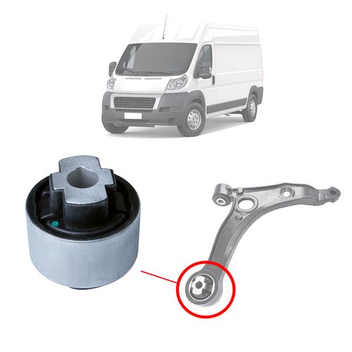 Bucha Maior da Bandeja Superior Dianteira Citroen Jumper 2.0 2.2 3.0 2011 A 2019/ Fiat Ducato Após 2006/ Peugeot Boxer 2.0 2.2 3.0 Após 2006