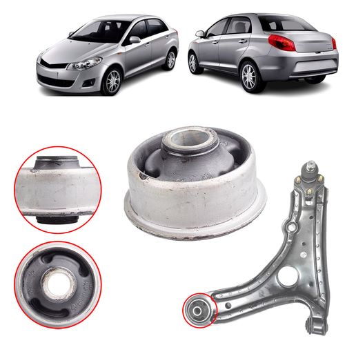 Bucha Maior bandeja balança inferior dianteira Chery Celer Todos os modelos