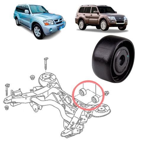 Bucha do Quadro Agregado Traseiro Mitsubishi Pajero 3.2 DI-D FULL 2000 A 2006/ Pajero 3.2 Full 3D Após 2009