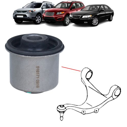 Bucha Bandeja Balança Hyundai Santa Fé Veracruz Azera 2006 a 2014 / Kia Sorento Mohave 2009 a 2013 Superior Traseira