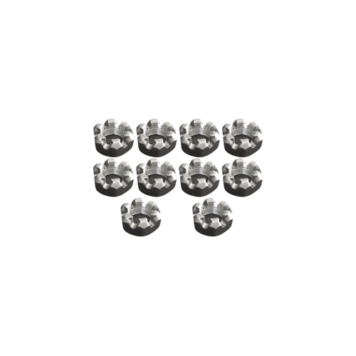 Kit 10 Porcas Castelo Sextavada Sem Coroa M24x1,5 Ch 36 pol