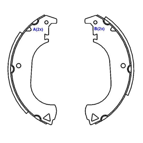Sapata Freio Fiat Doblo 2002 a 2019 - 121597 - 203005