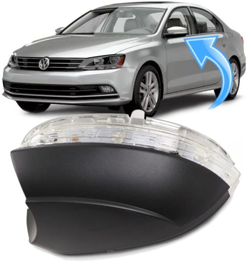 Pisca Seta Retrovisor Jetta de 2011 À 2018 - sem Luz de Solo - Ld Esquerdo