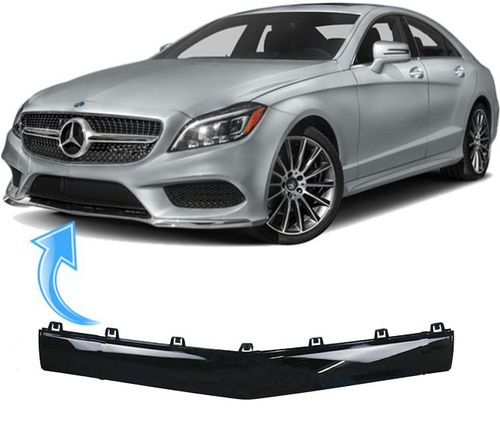 Friso Parachoque Dianteiro Mercedes Cls400 Cls500 de 2015 À 2018 Preto - Central