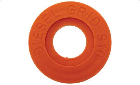 disco de identificação de combustível laranja diesel grid s10    / UN / Zarzur