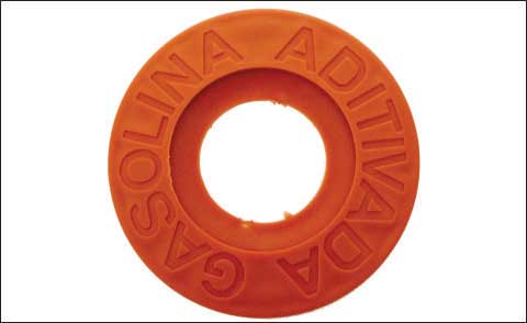 disco de identificação de combustível laranja gasolina aditivada     / UN / Zarzur