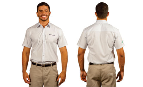 camisa gerente masculina manga curta m   / UN / Brmania