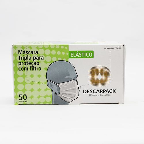 Máscara cirúrgica tripla proteção - Descarpack