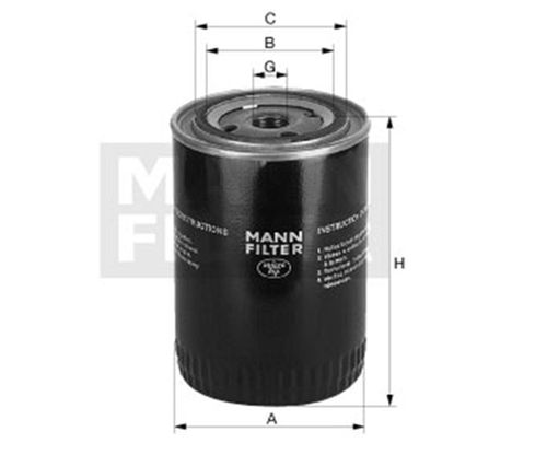 filtro de óleo w 11102/27    / UN / Mann