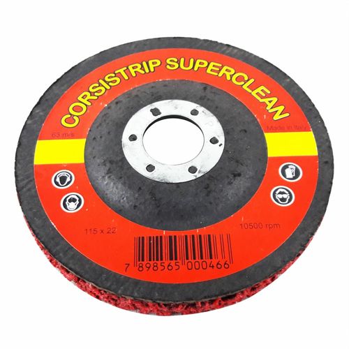 Disco Corsistrip Superclean Cerâmico Vermelho Grosso Diâmetro 115mm Furo 22mm Made in Italy