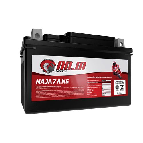 Bateria Moto AGM/VRLA Naja 7A NS 12V 7Ah