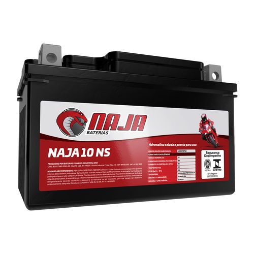 Bateria Moto AGM/VRLA Naja 10 NS 12V 8,6Ah
