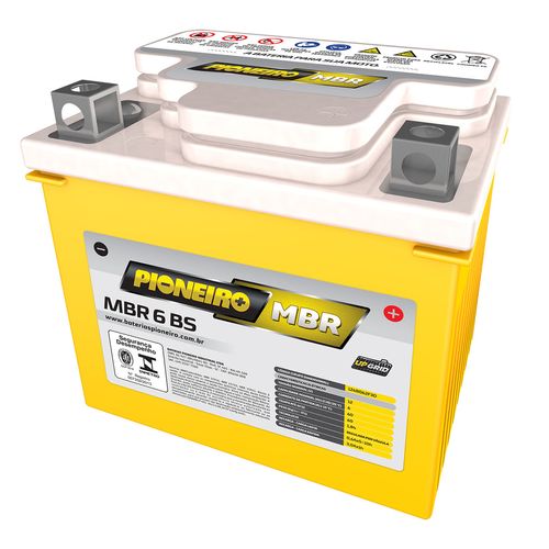 Bateria Moto AGM/VRLA Pioneiro MBR 6 BS 12V 6Ah