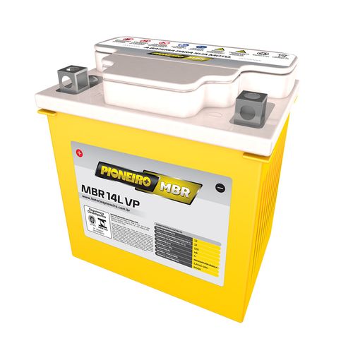 Bateria Moto AGM/VRLA Pioneiro MBR 14L VP 12V 12Ah