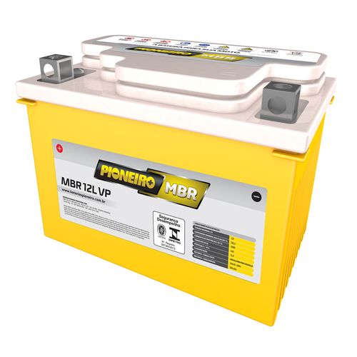 Bateria Moto AGM/VRLA Pioneiro MBR 12L VP 12V 10,1Ah