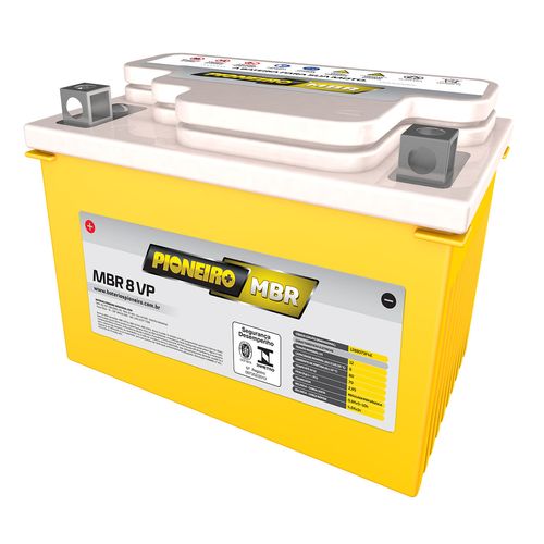 Bateria Moto AGM/VRLA Pioneiro MBR 8 VP 12V 8Ah