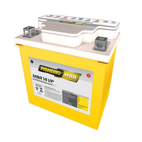 Bateria Moto AGM/VRLA Pioneiro MBR 14 VP 12V 12Ah