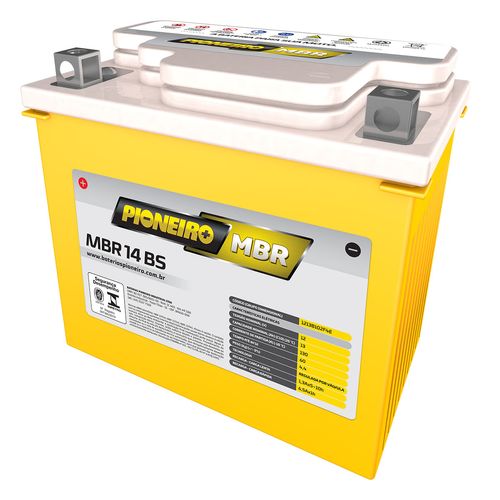 Bateria Moto AGM/VRLA Pioneiro MBR 14 BS 12V 13Ah