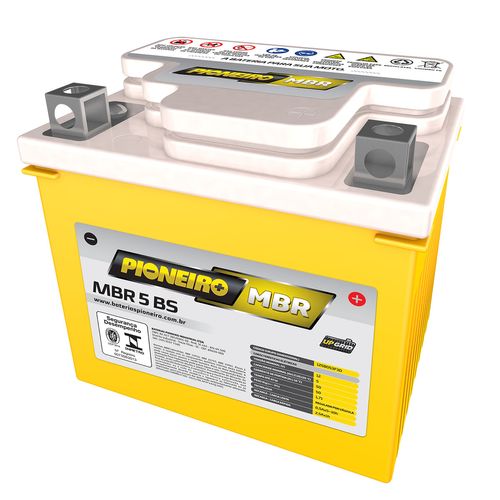 Bateria Moto AGM/VRLA Pioneiro MBR 5 BS 12V 5Ah