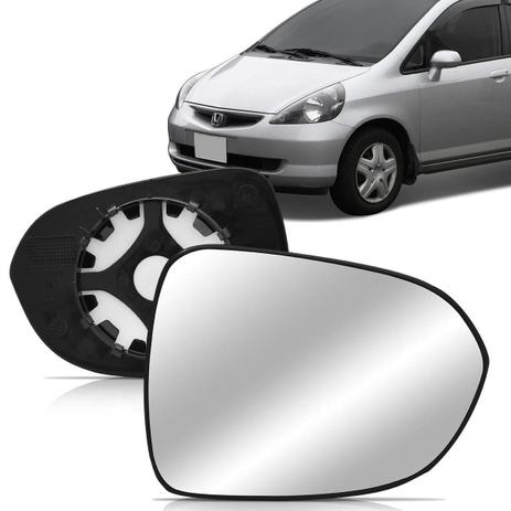 VIDRO RETROVISOR LE (C/BASE) / HONDA FIT 03-08 / SPJ EB207