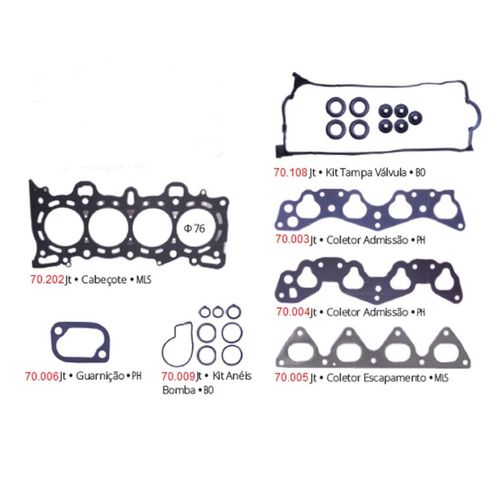 Jt Ret Val Civic 1.5/6 701012mls Vtec 16v Metal Pathway Jogo