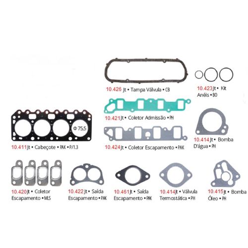 JT RET VAL FIE/KA 1.3 101006 FIE/KA 1.3 8V ENDURA PATHWAY   Jogo