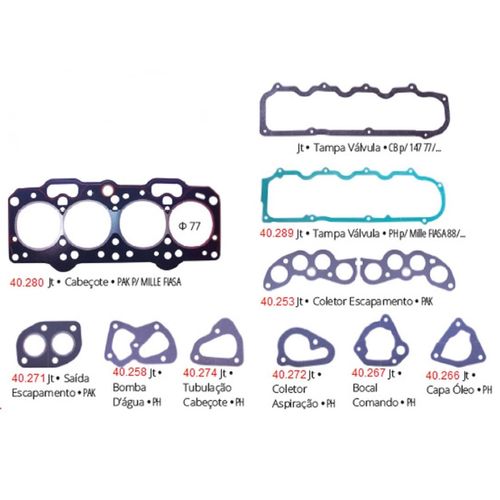 JT RET VAL UNO1.0/3 91/ 401034 UNO/MIL 1.0/3/4 8V FIASA PATHWAY   Jogo