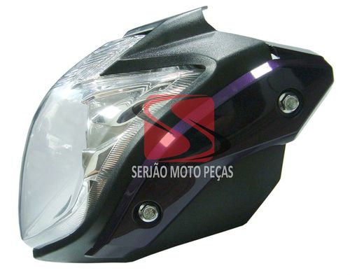 Farol Fazer 250 2011/2016 Com Carenagem Lampada Par Abas Roxa