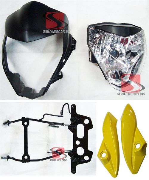 Farol Cb300 Frontal Aranha Carenagem Lateral Bananinha
