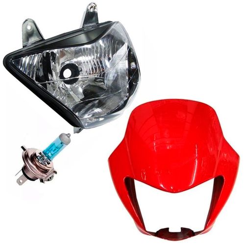 Farol Nx4 Falcon Lampada Carenagem Farol Vermelha 2004/2005