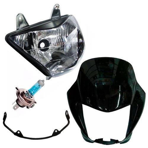 Kit Farol Falcon Lâmpada Farol Aranha Carenagem Preto 2000 / 2008