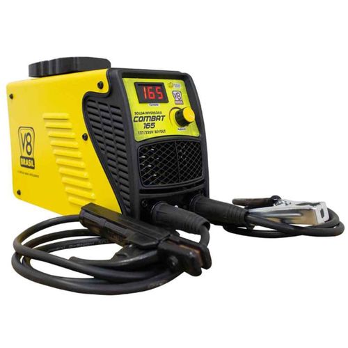 Máquina de Solda Combat 165 120 Amp Bivolt Monofásica Fonte Inversora - 20025 - V8 Brasil