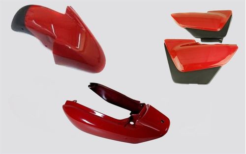 Rabeta Paralama Tampa Lateral Kit Completo Yes125 Vermelho