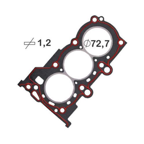 JUNTA DO CABECOTE - HYUNDAI HB20/ KIA PICANTO 1.0 12V 3CIL KAPPA F3LA 2012/... | FIBRA - BASTOS