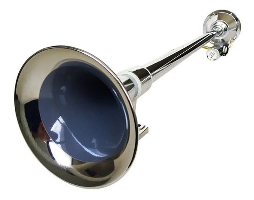 Buzina Marítima Metal Cromada Caminhão Bivolt Corneta 74cm