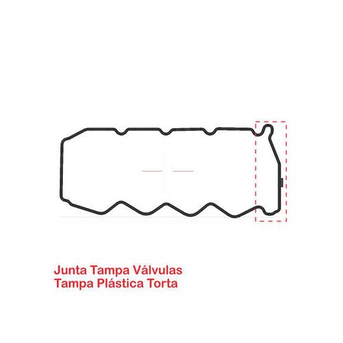 JUNTA DA TAMPA DE VALVULA - NISSAN FRONTIER PATHFINDER 2.5L 16V ( TPA PLASTICA TORTA ) - BASTOS