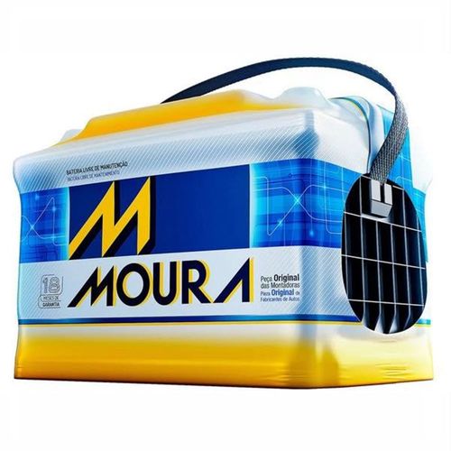 Bateria Moura 60 Amperes 12 Volts<br>Polo Positivo Lado Direito<br>24 Meses de Garantia<br>Livre de Manutenção
