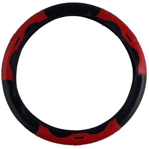 Capa para Volante na Cor Preto com Vermelho Tuning Tamanho 38cm