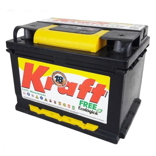 Bateria Kraft 45 Amperes 12 Volts. Polo Positivo Lado Direito