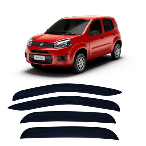 Calha de Chuva 4 Portas Fiat Novo Uno Todas as Versões 2010 em Diante