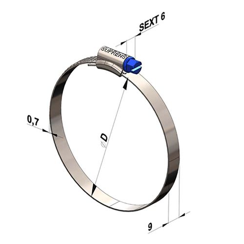 Abraçadeira Rosca Sem Fim Diversos 44/57 Mm 1970 a 2021 - 122743 - PAB4457