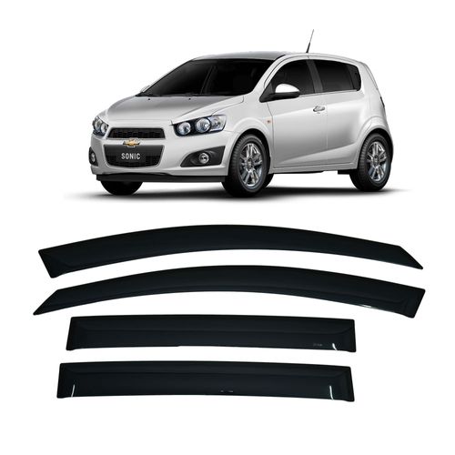 Calha de Chuva 4 Portas Chevrolet Sonic Hatch 2011 até 2016