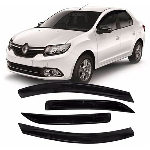 Calha de Chuva 4 Portas<br>Renault Logan 2014 até 2020