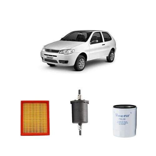 Kit filtros, ar do motor, combustível e óleo lubrificante Tecfil - Palio 1.0 8v Flex 2007
